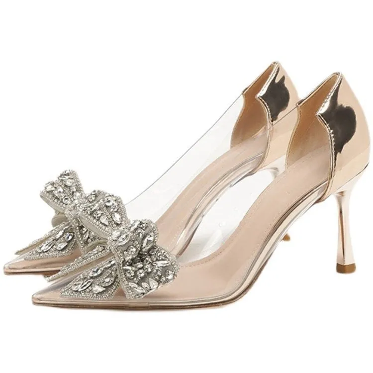 Rhinestone Crystal Transparent Heels