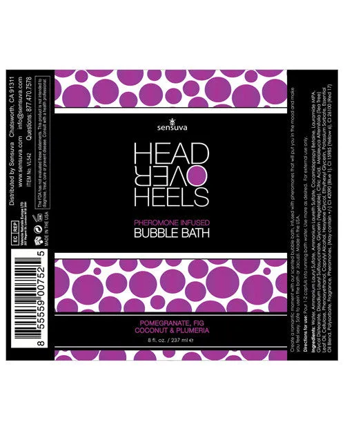 Sensuva Head Over Heels Bubble Bath - 8 Oz Pomegranate-fig-coconut-plumeria