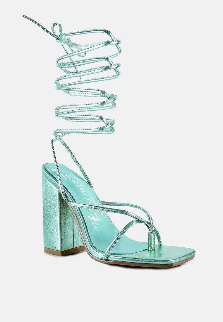 Shewolf Lace Up High Heel Sandals