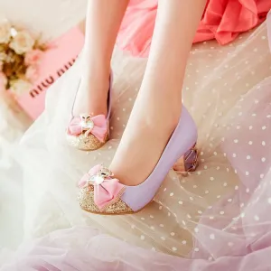 Shiny Nose Ribbon High-Heels Shoes SD00181