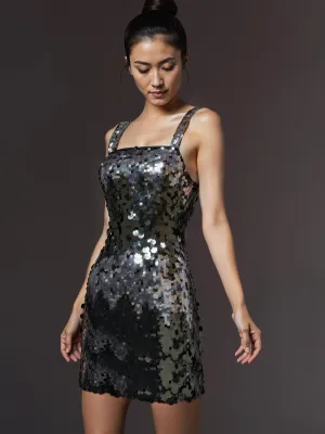 Sleeveless Sequin Sheath Mini Dress