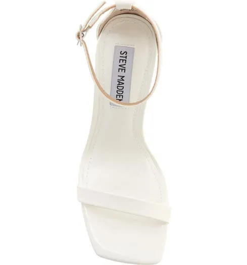 Steve Madden - Shaye - Ankle Strap Sandal Heels - White Patent