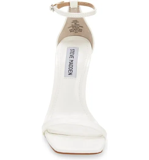 Steve Madden - Shaye - Ankle Strap Sandal Heels - White Patent