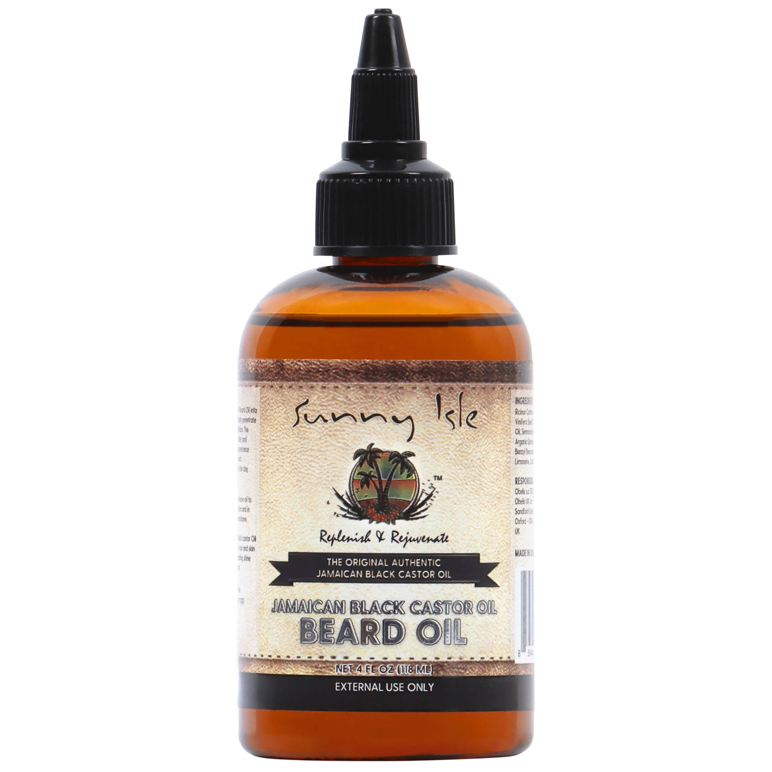 Sunny Isle Jamaican Black Castor Oil Beard Oil - 4oz