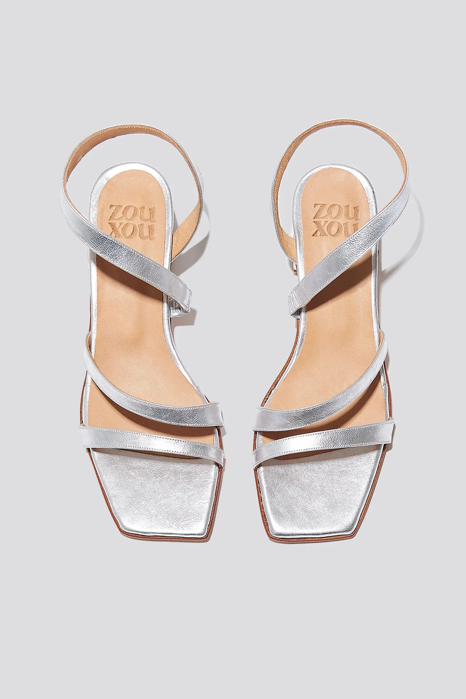 The Delfina Sandal in Silver