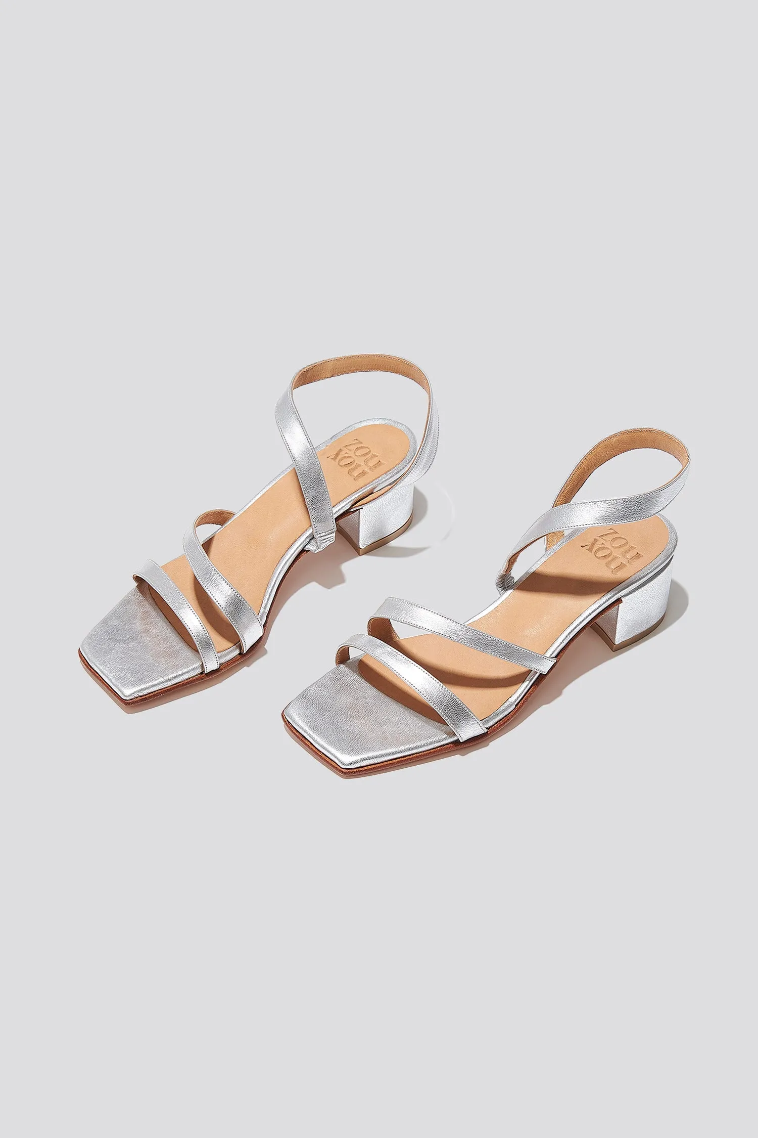 The Delfina Sandal in Silver