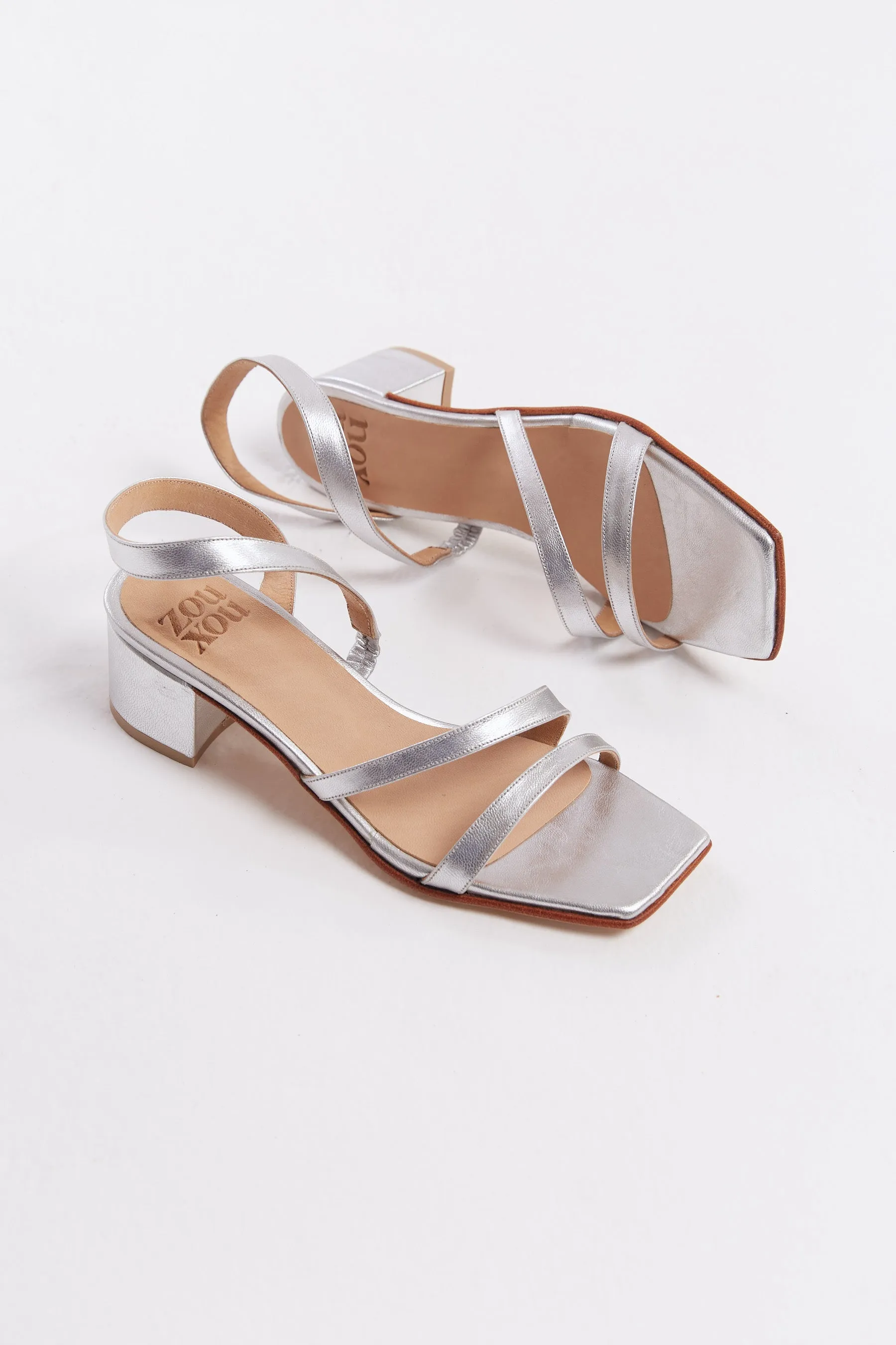 The Delfina Sandal in Silver