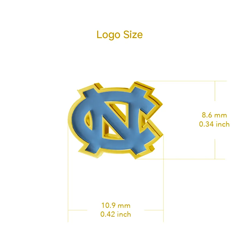 University of North Carolina Post Earrings - Gold Plated Enamel