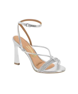 VIZZANO WOMEN HEELS IN SILVER WITH SHINE