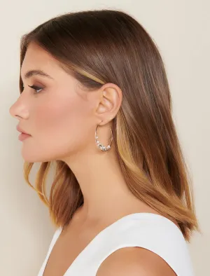 Wera Diamante Hoop Earrings