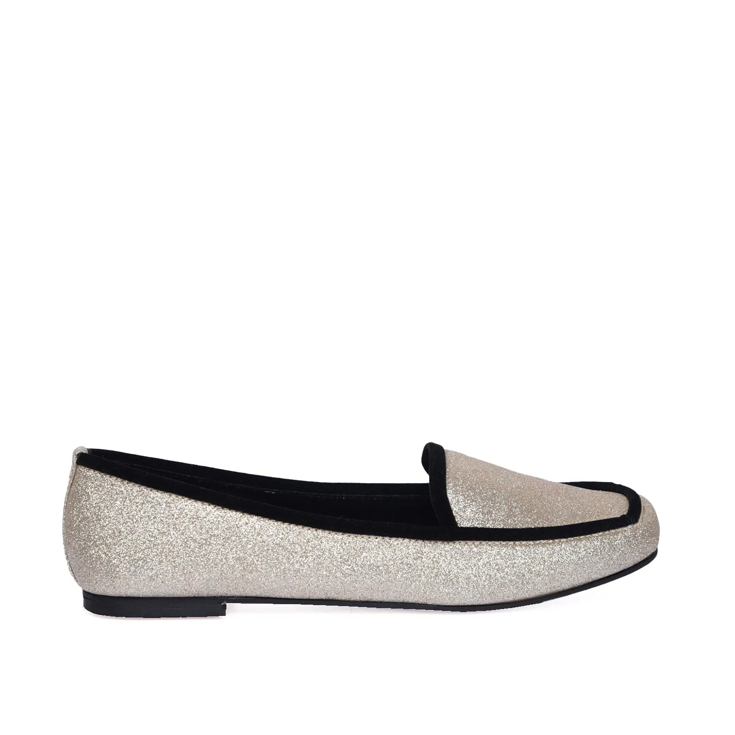 Women's Shimmering Silver Loafers | 486L-X