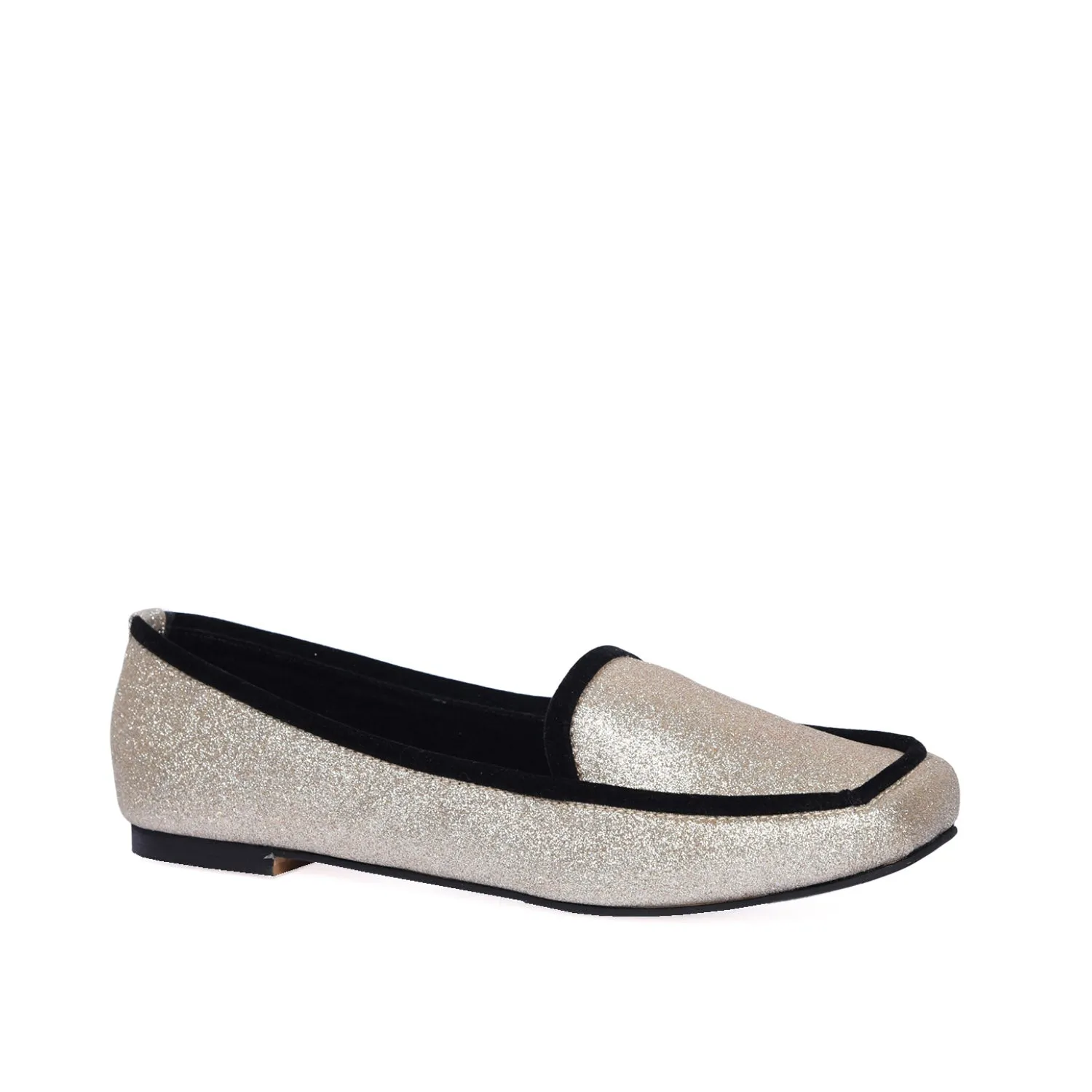 Women's Shimmering Silver Loafers | 486L-X