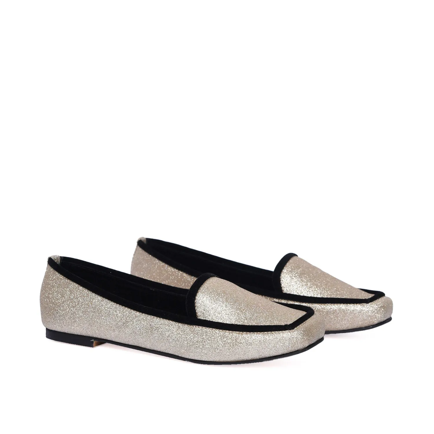 Women's Shimmering Silver Loafers | 486L-X